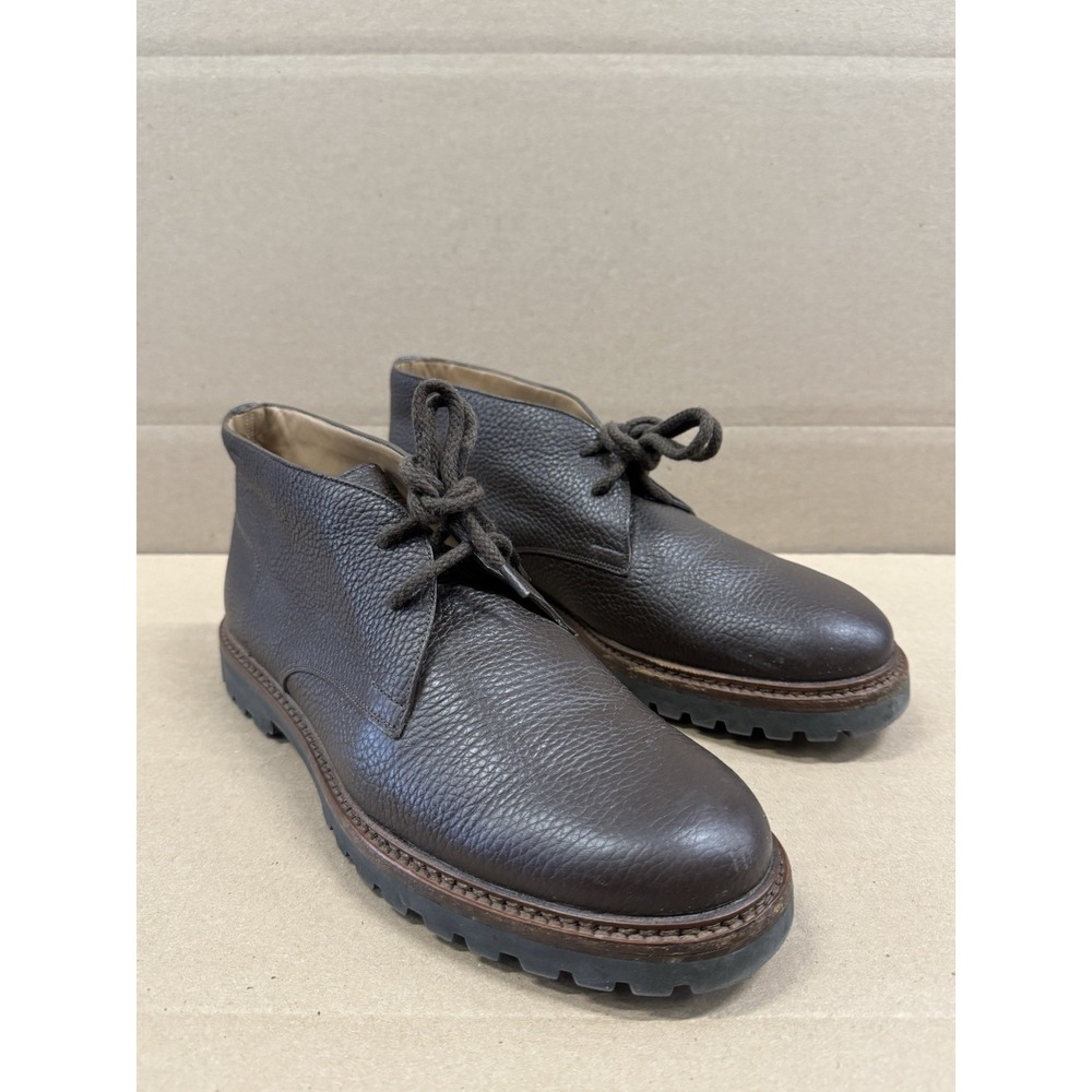 Bally Pebbled Leather Gisdal Chukka Boots Men's Size 8D‎ Brown